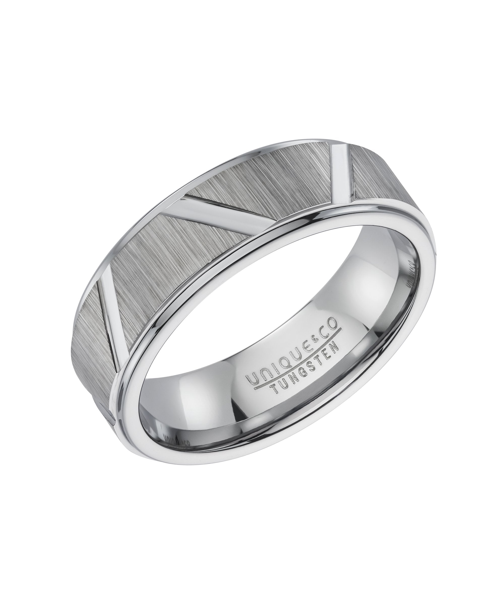 Tungsten 7mm Patterned Ring - TUR-223