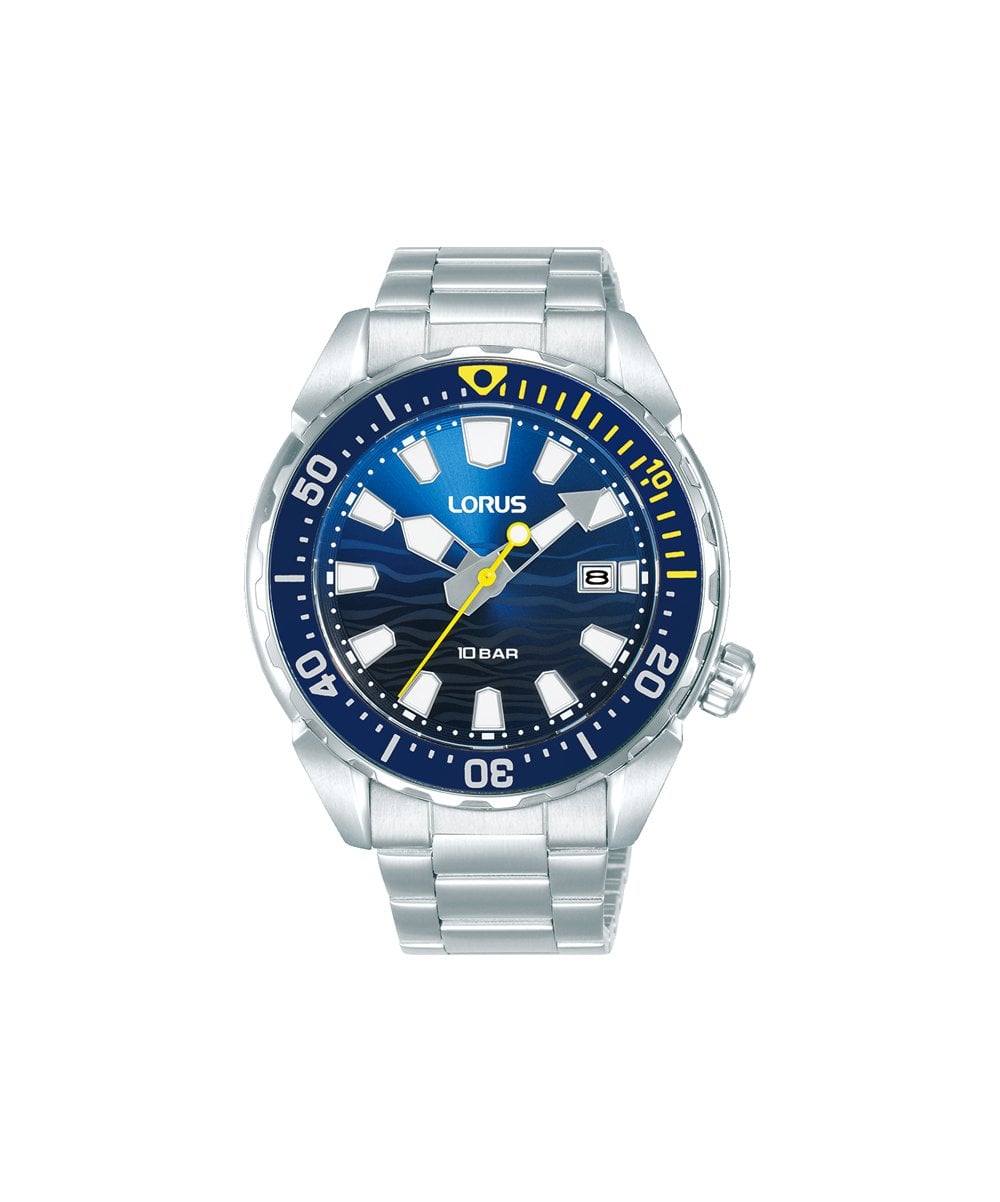 Lorus Blue Dial Sports Gents Bracelet Watch - RH947RX9