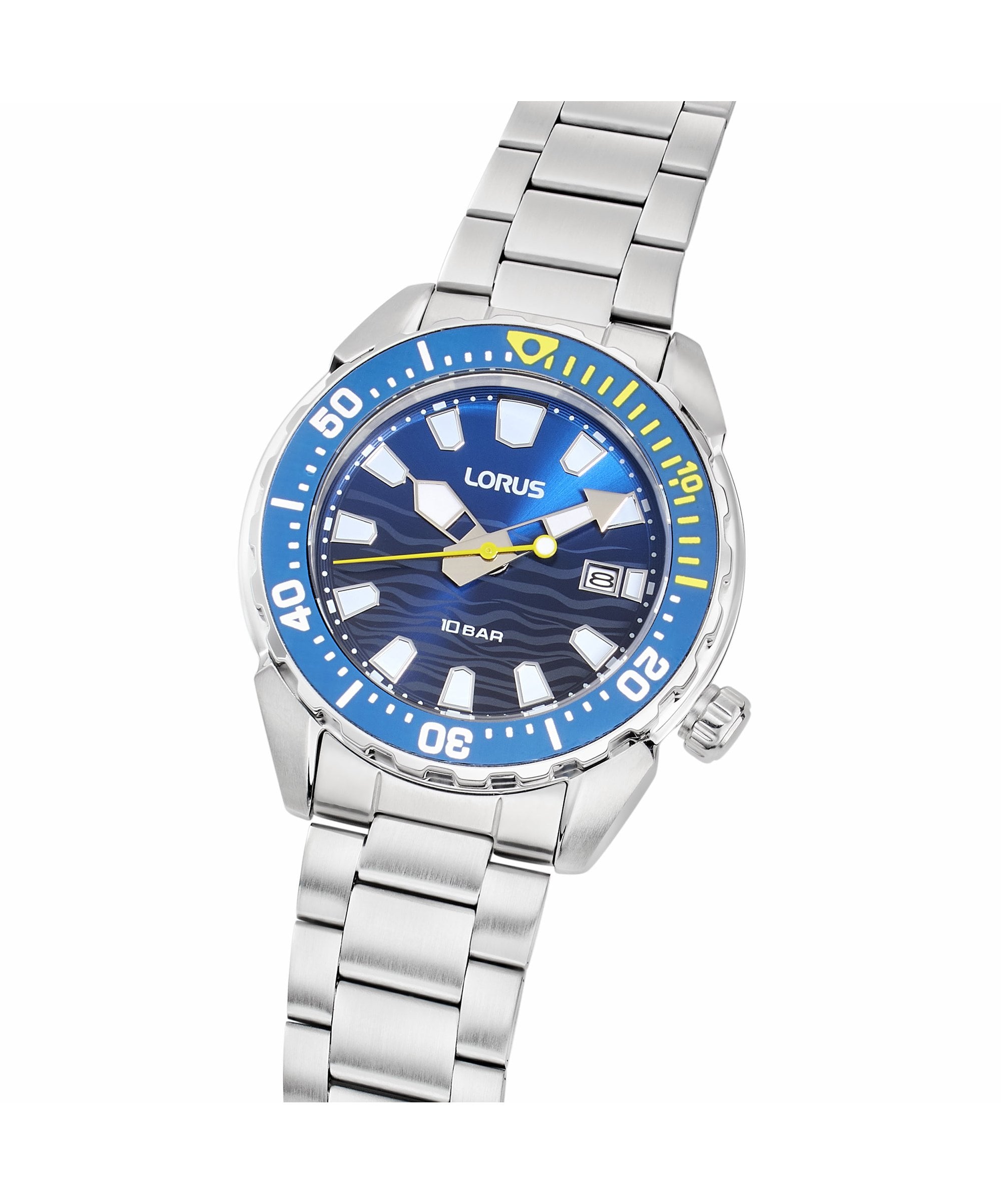 Lorus Blue Dial Sports Gents Bracelet Watch - RH947RX9