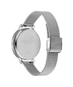 Olivia Burton Classics White Dial Silver Mesh Bracelet Watch