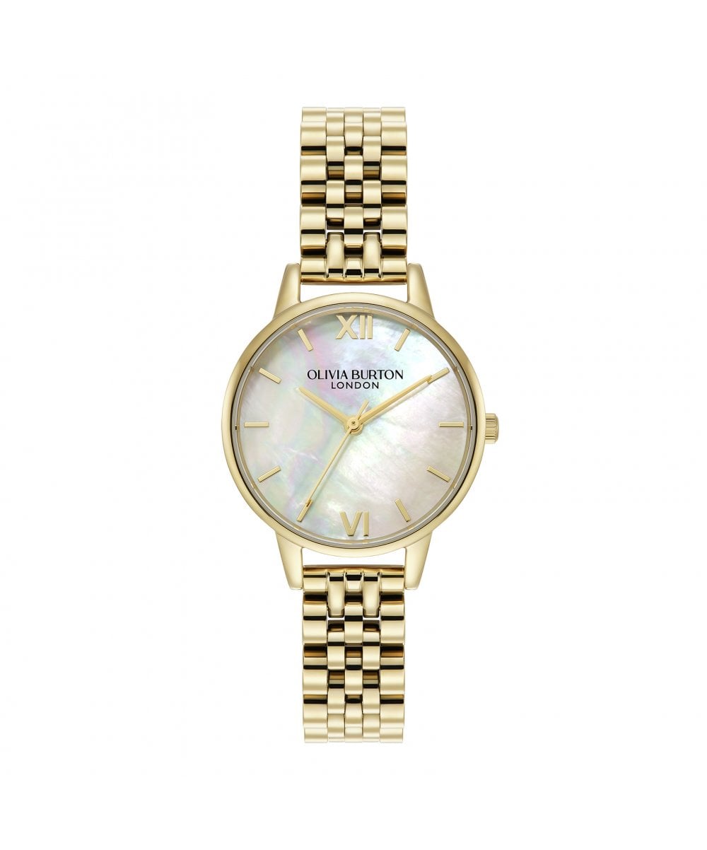 Olivia Burton Classics Mother Of Pearl Dial Gold Bracelet Watch
