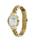 Olivia Burton Classics Mother Of Pearl Dial Gold Bracelet Watch
