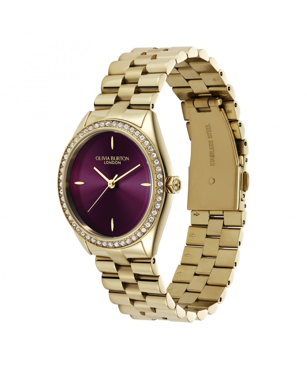Olivia Burton Bejewelled Light Gold Bracelet Watch