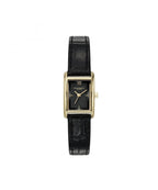 Olivia Burton Petit Grove Black Leather Strap Watch
