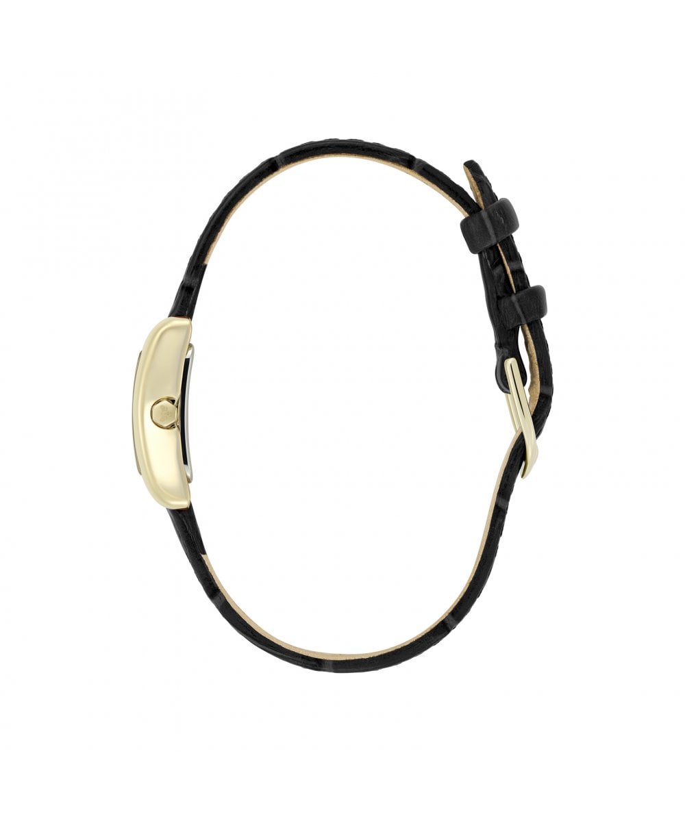 Olivia Burton Petit Grove Black Leather Strap Watch