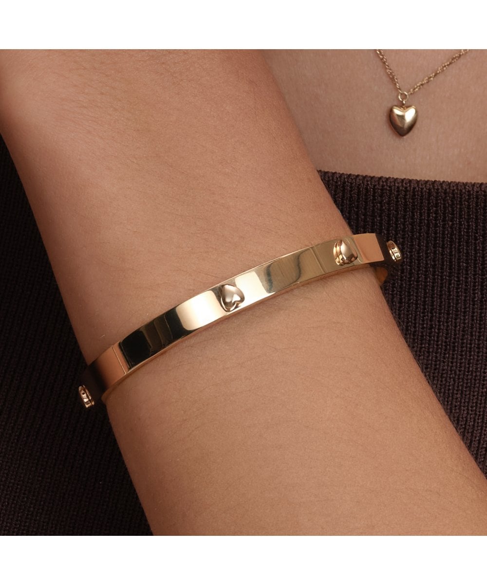 Olivia Burton Mini Heart Light Gold Plated Bangle