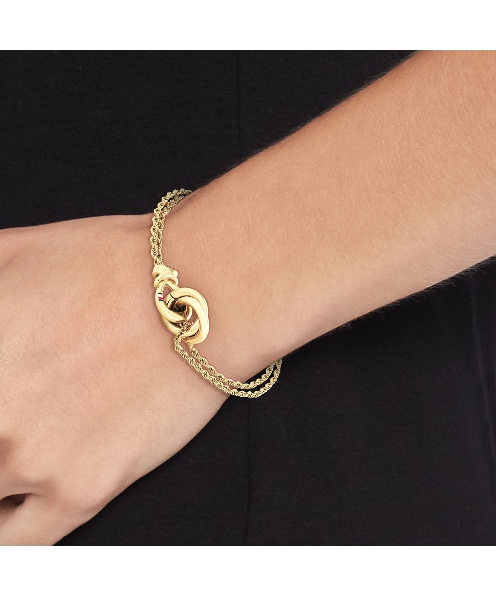 Tommy Hilfiger Nautical Knot Gold Plated Ladies Bracelet