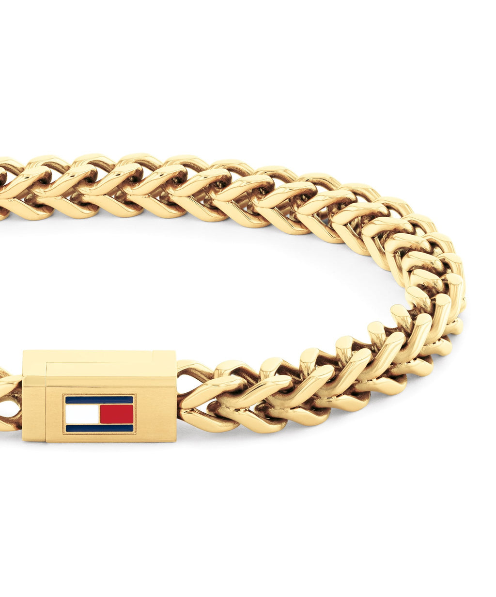 Tommy Hilfiger Braided Metal Gold Plated Gents Bracelet