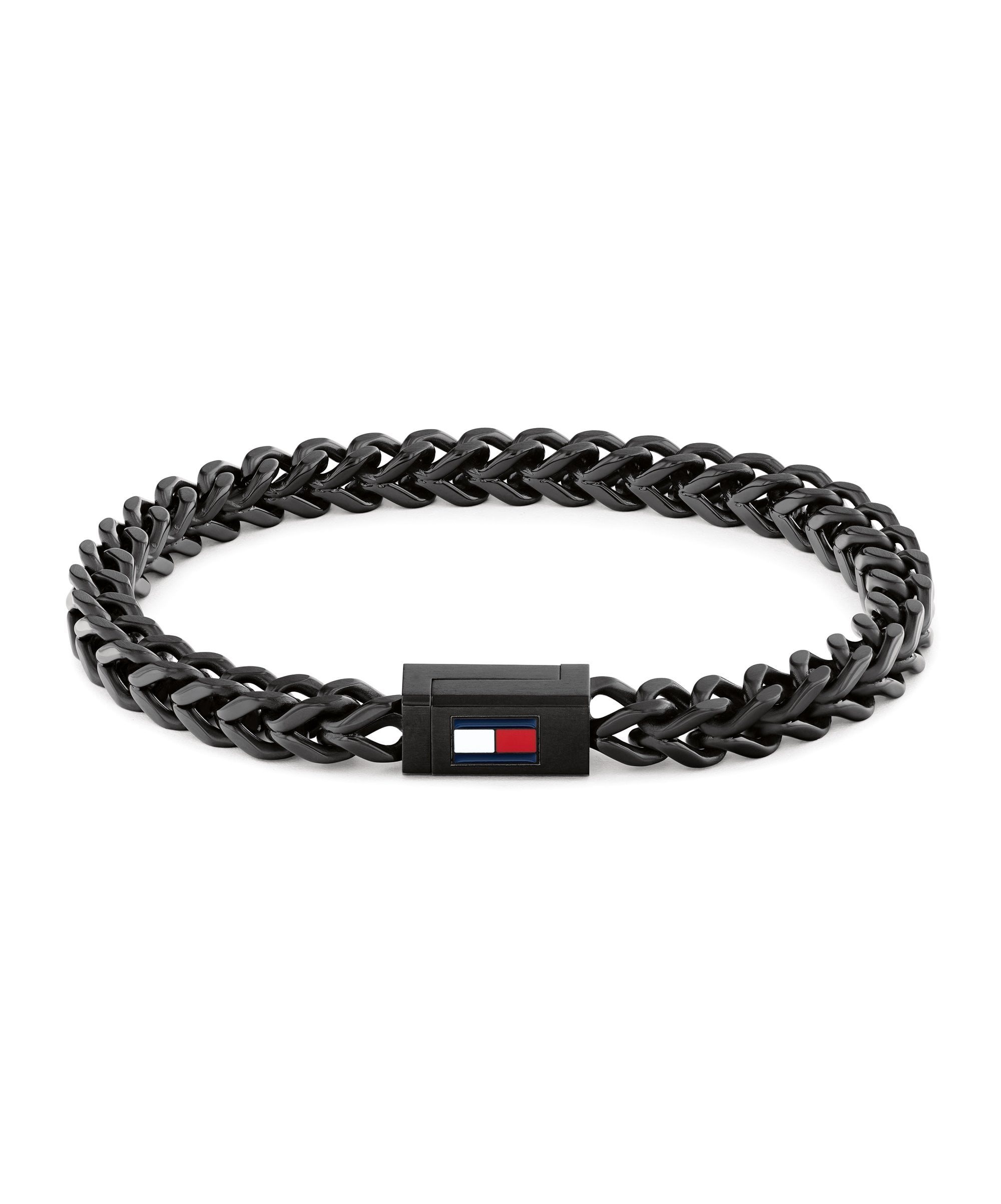 Tommy Hilfiger Braided Metal Black Gents Bracelet