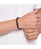 Tommy Hilfiger Braided Metal Black Gents Bracelet
