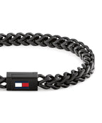 Tommy Hilfiger Braided Metal Black Gents Bracelet