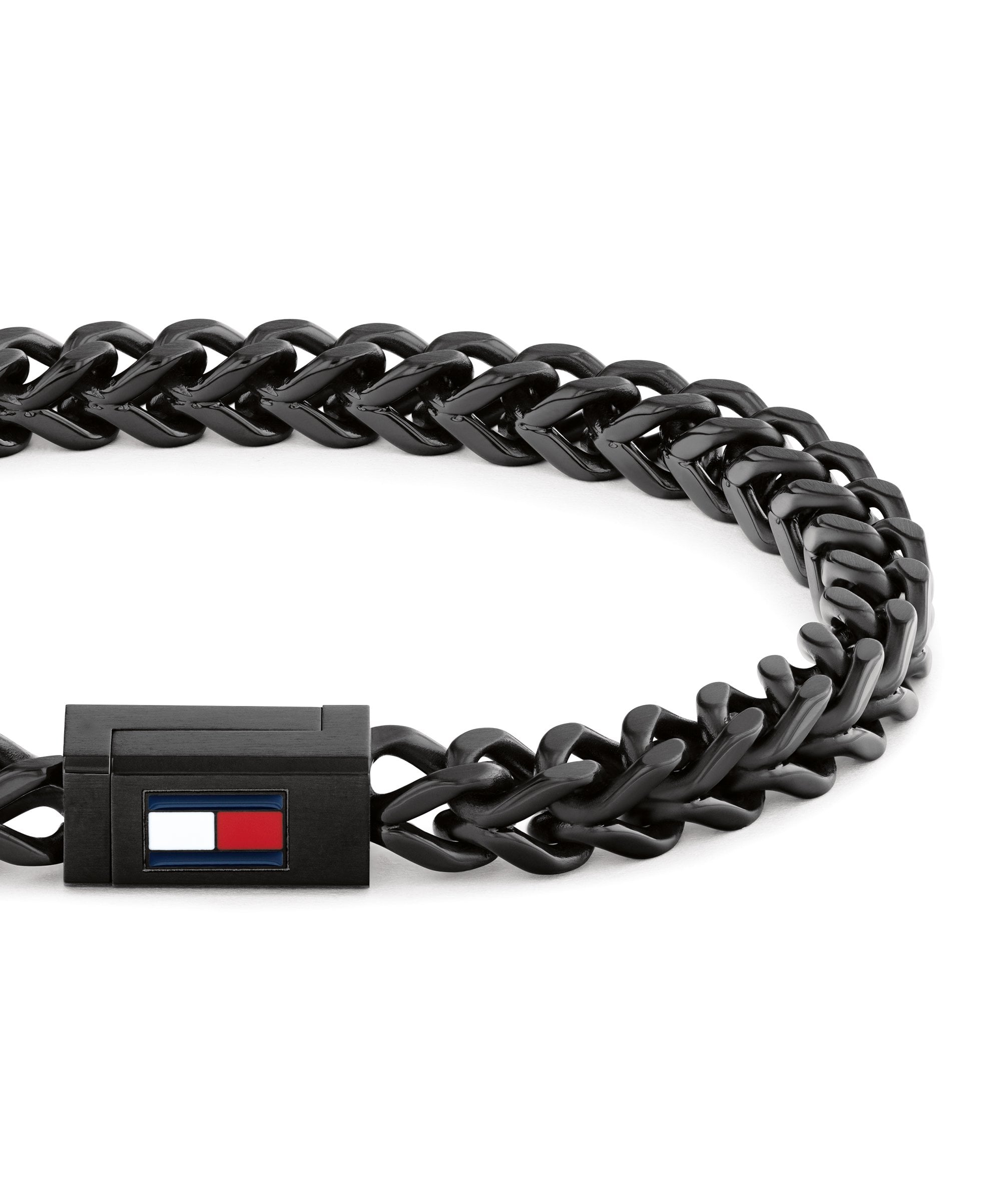 Tommy Hilfiger Braided Metal Black Gents Bracelet