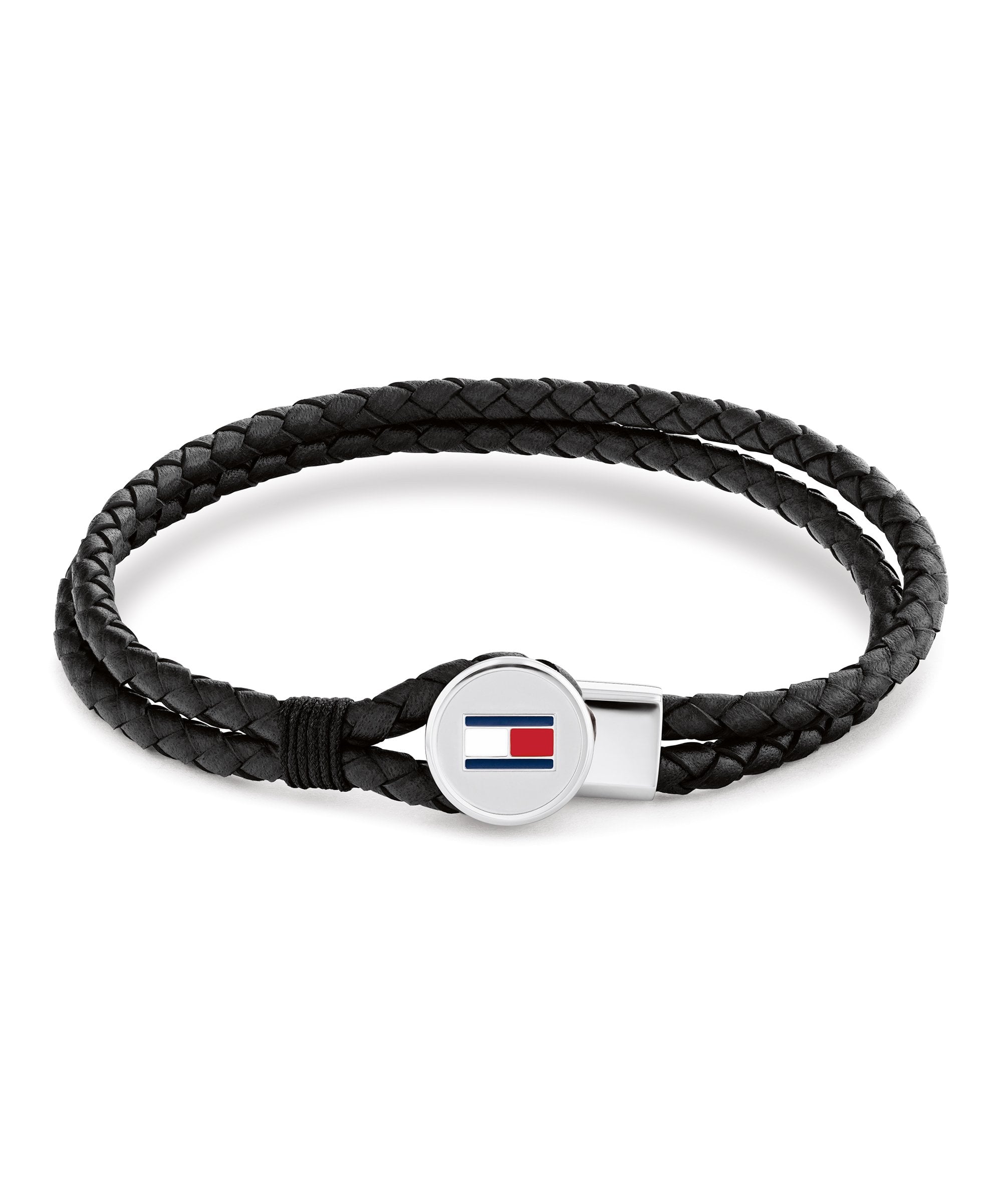 Tommy Hilfiger Bruce Black Leather Gents Bracelet