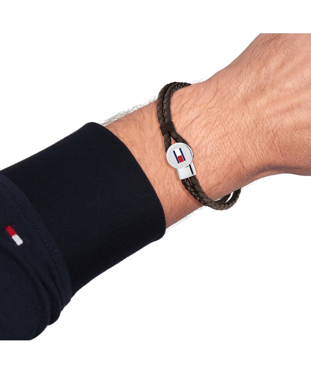 Tommy Hilfiger Bruce Brown Leather Gents Bracelet