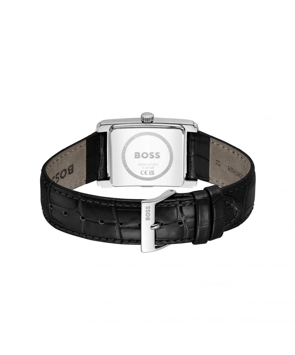 BOSS Principle Dress Black Leather Strap Gents Watch