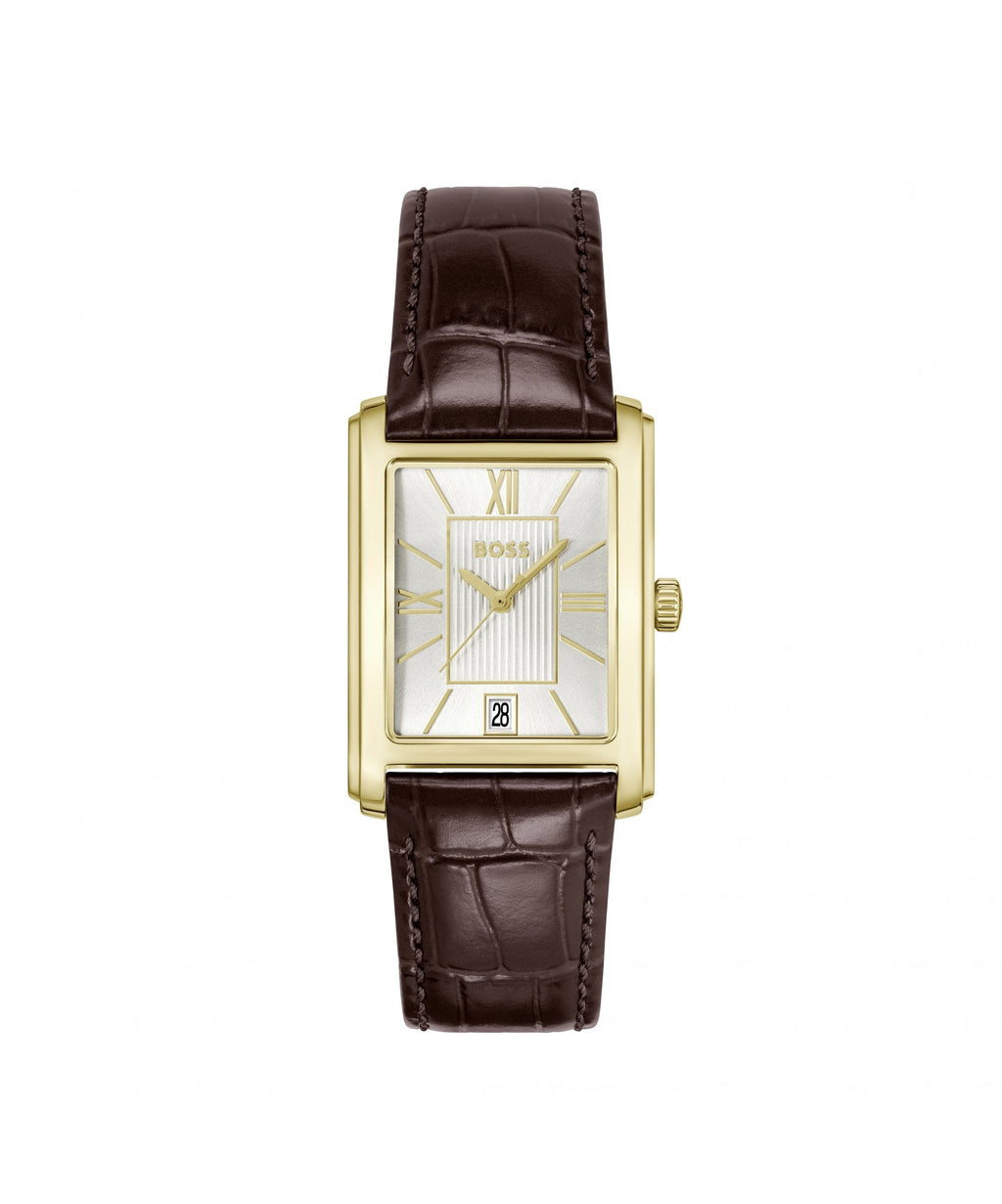 BOSS Principle Dress Brown Leather Strap Gents Watch
