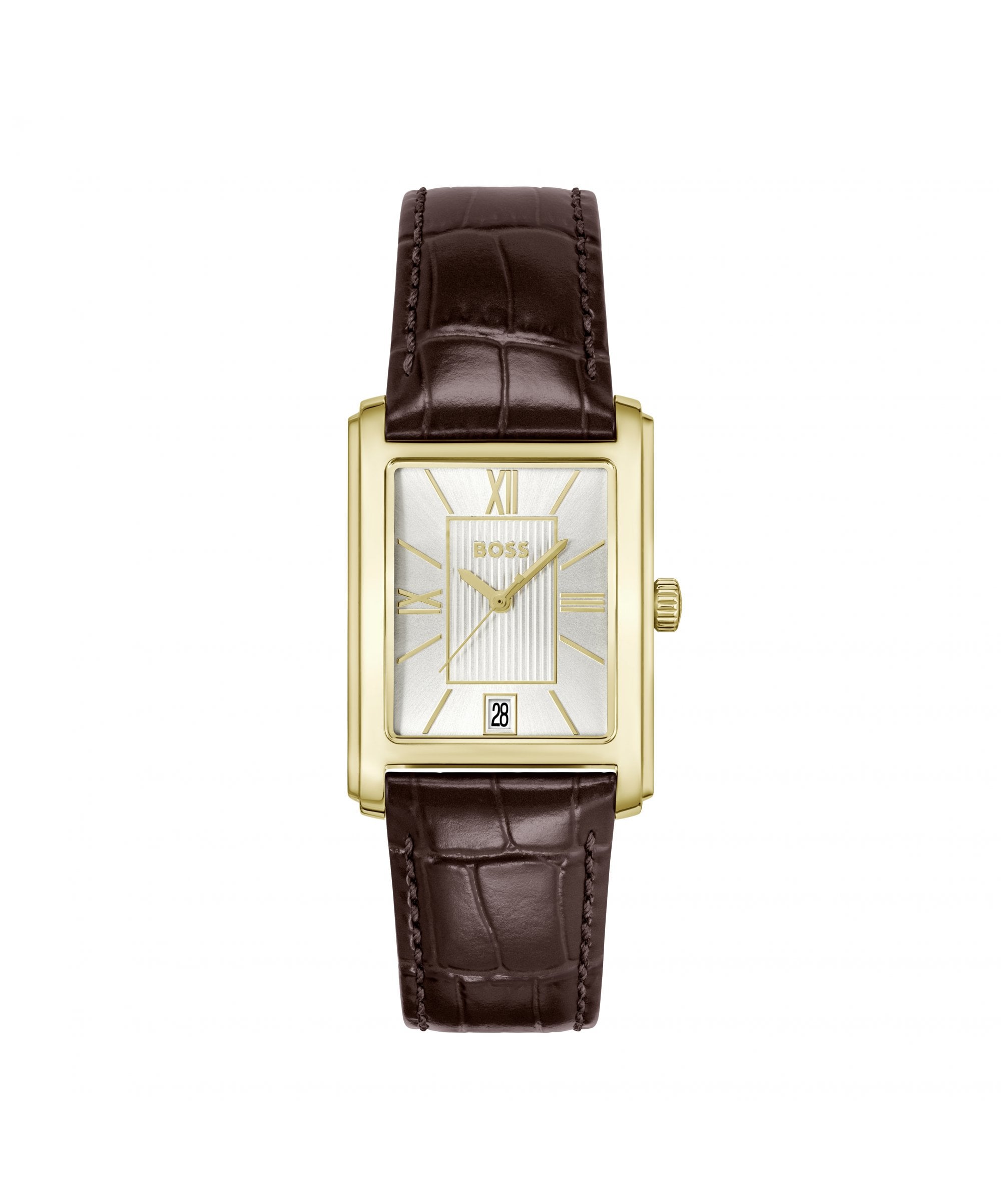 BOSS Principle Dress Brown Leather Strap Gents Watch
