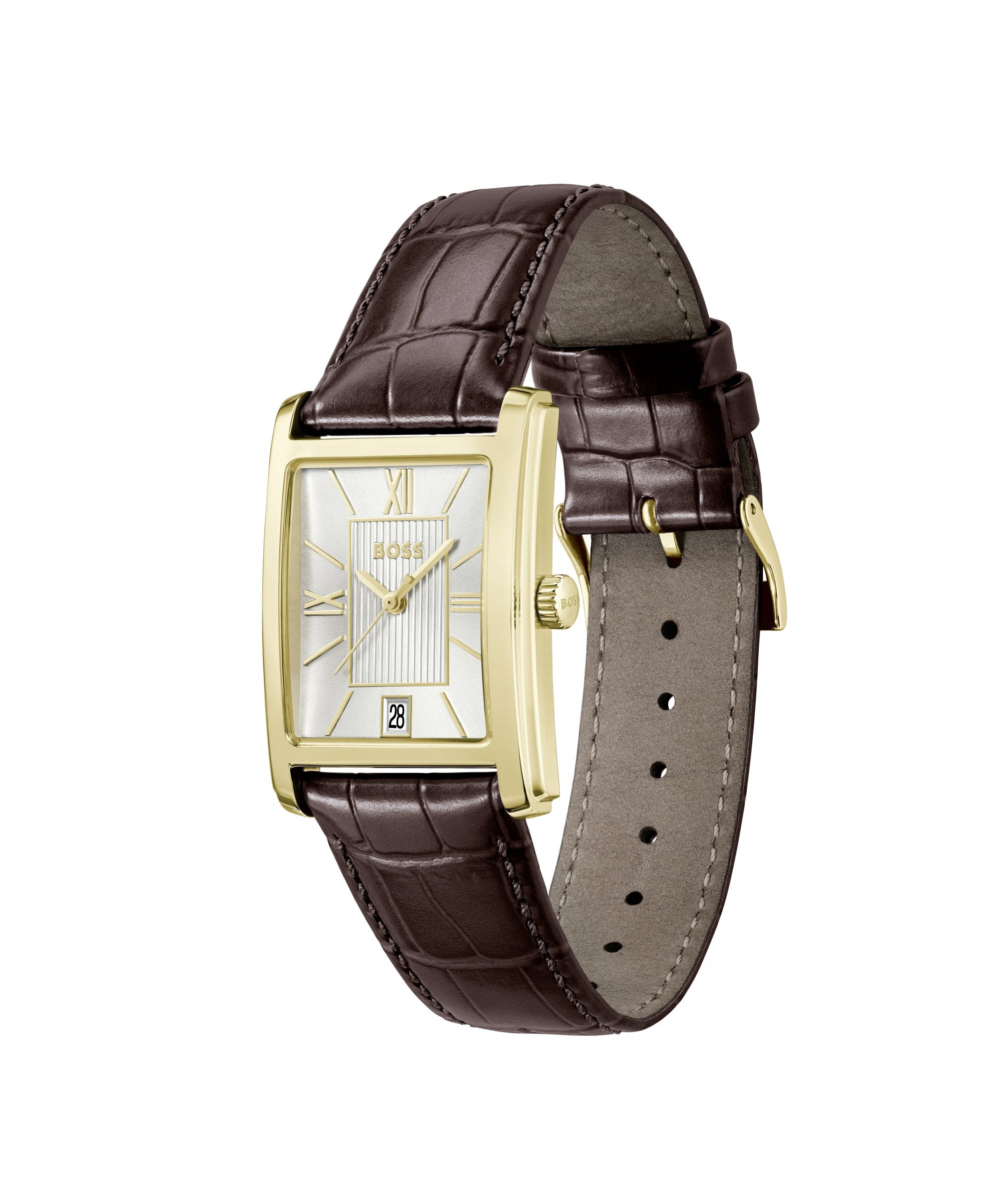 BOSS Principle Dress Brown Leather Strap Gents Watch