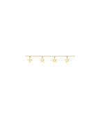 Gold Plated Sterling Silver Multi Star Charm Bracelet