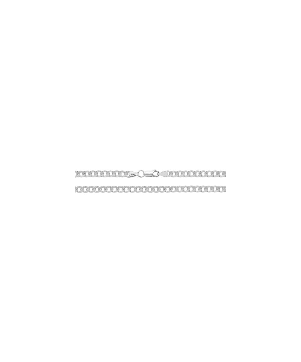 Silver Curb Link Gents Bracelet