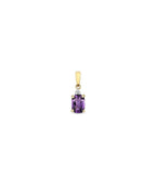 9ct Gold Diamond & Amethyst Pendant