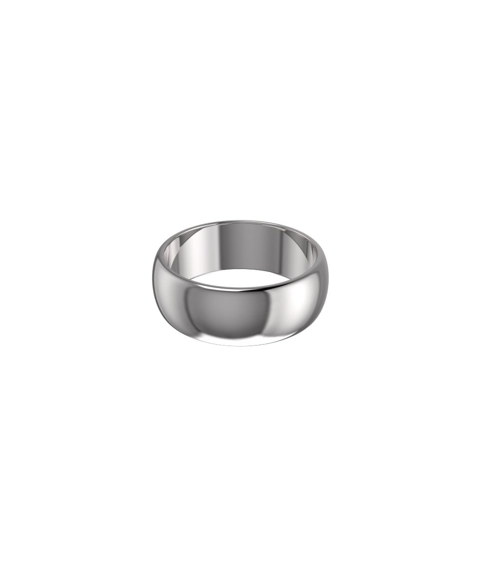 Palladium 500 8mm D Shape Wedding Ring
