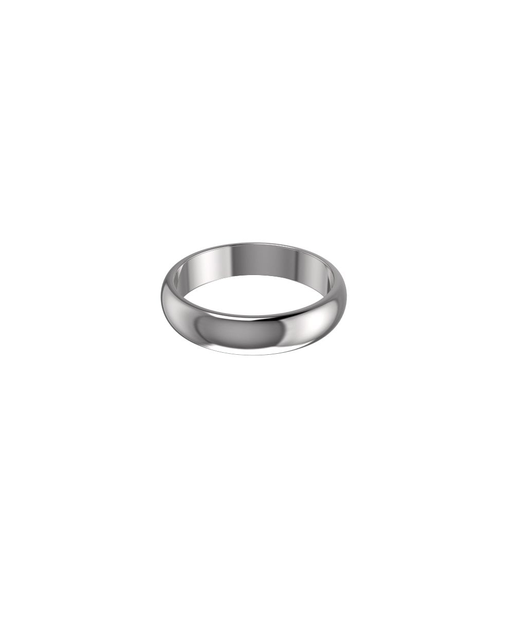 Palladium 950 4mm D Shape Wedding Ring