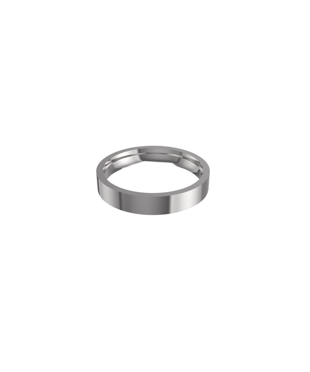 Palladium 950 4mm Flat Court Wedding Ring