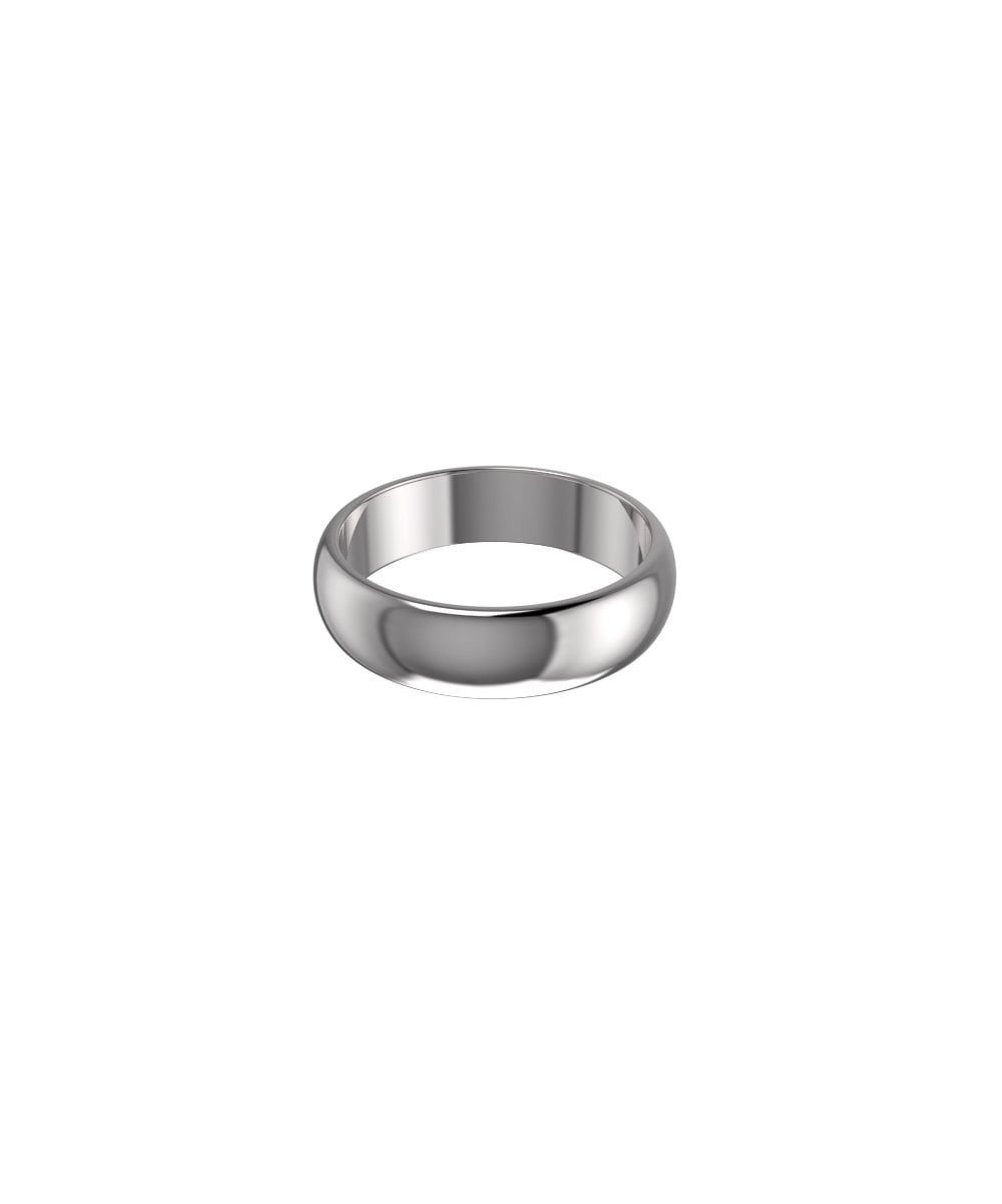 Palladium 950 6mm D Shape Wedding Ring
