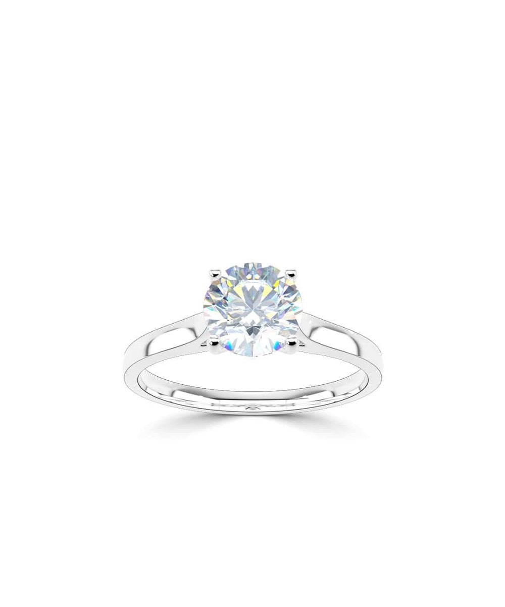 Lab Grown Diamond Solitaire Engagement Ring - Round
