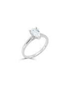 Lab Grown Diamond Solitaire Engagement Ring - Pear