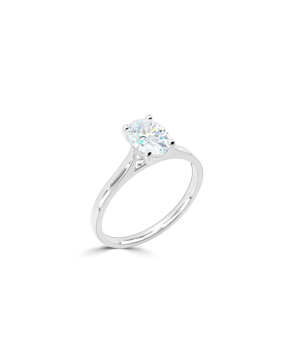 Lab Grown Diamond Solitaire Engagement Ring - Oval