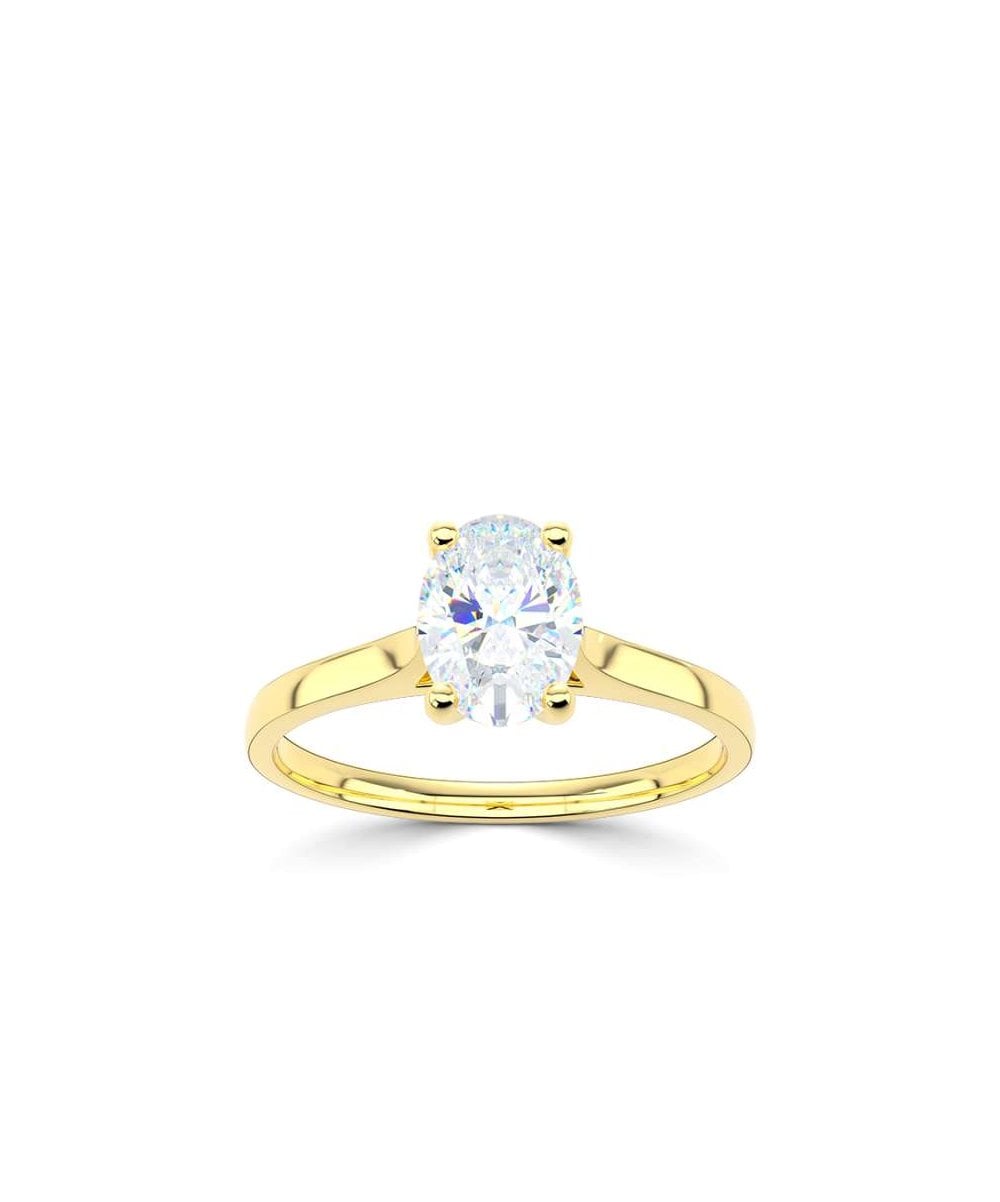 Lab Grown Diamond Solitaire Engagement Ring - Oval