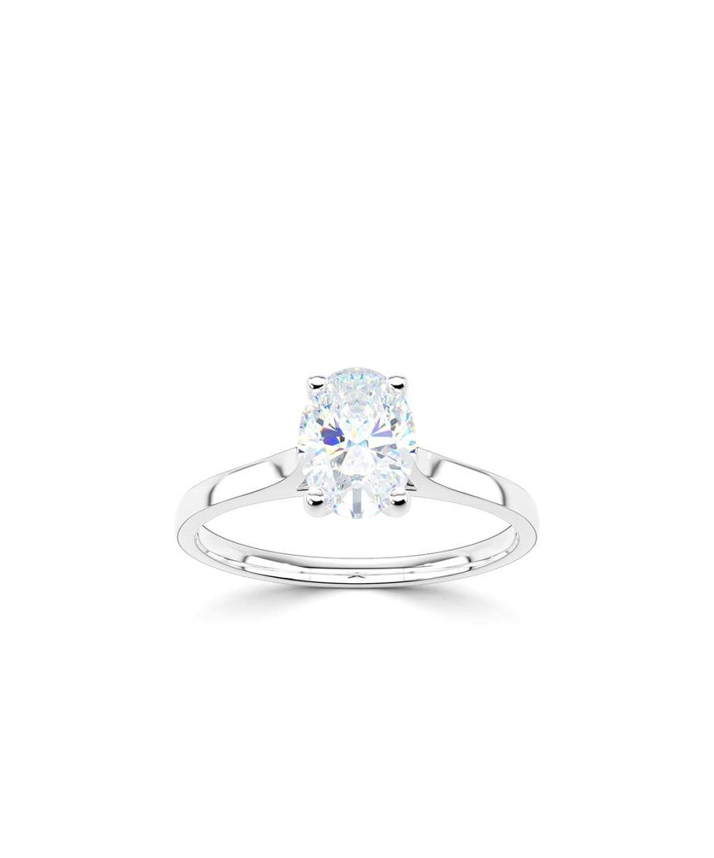 Lab Grown Diamond Solitaire Engagement Ring - Oval