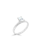 Lab Grown Diamond Solitaire Engagement Ring - Emerald Cut
