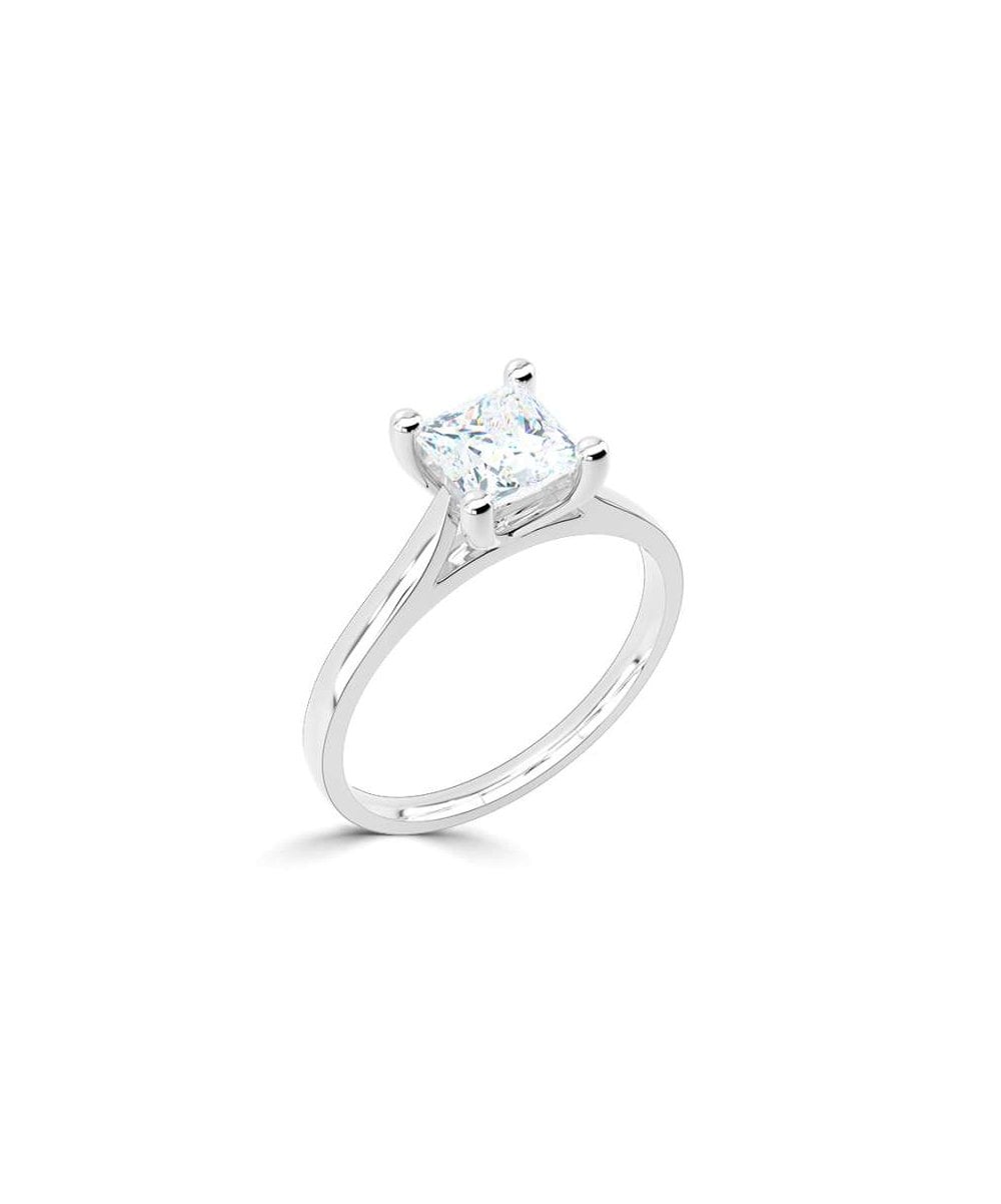 Lab Grown Diamond Solitaire Engagement Ring - Princess Cut
