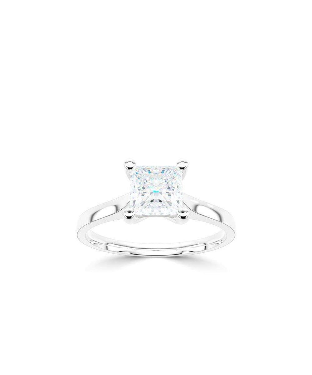 Lab Grown Diamond Solitaire Engagement Ring - Princess Cut