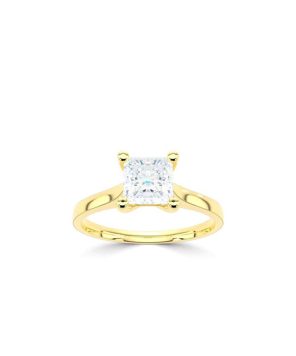 Lab Grown Diamond Solitaire Engagement Ring - Princess Cut