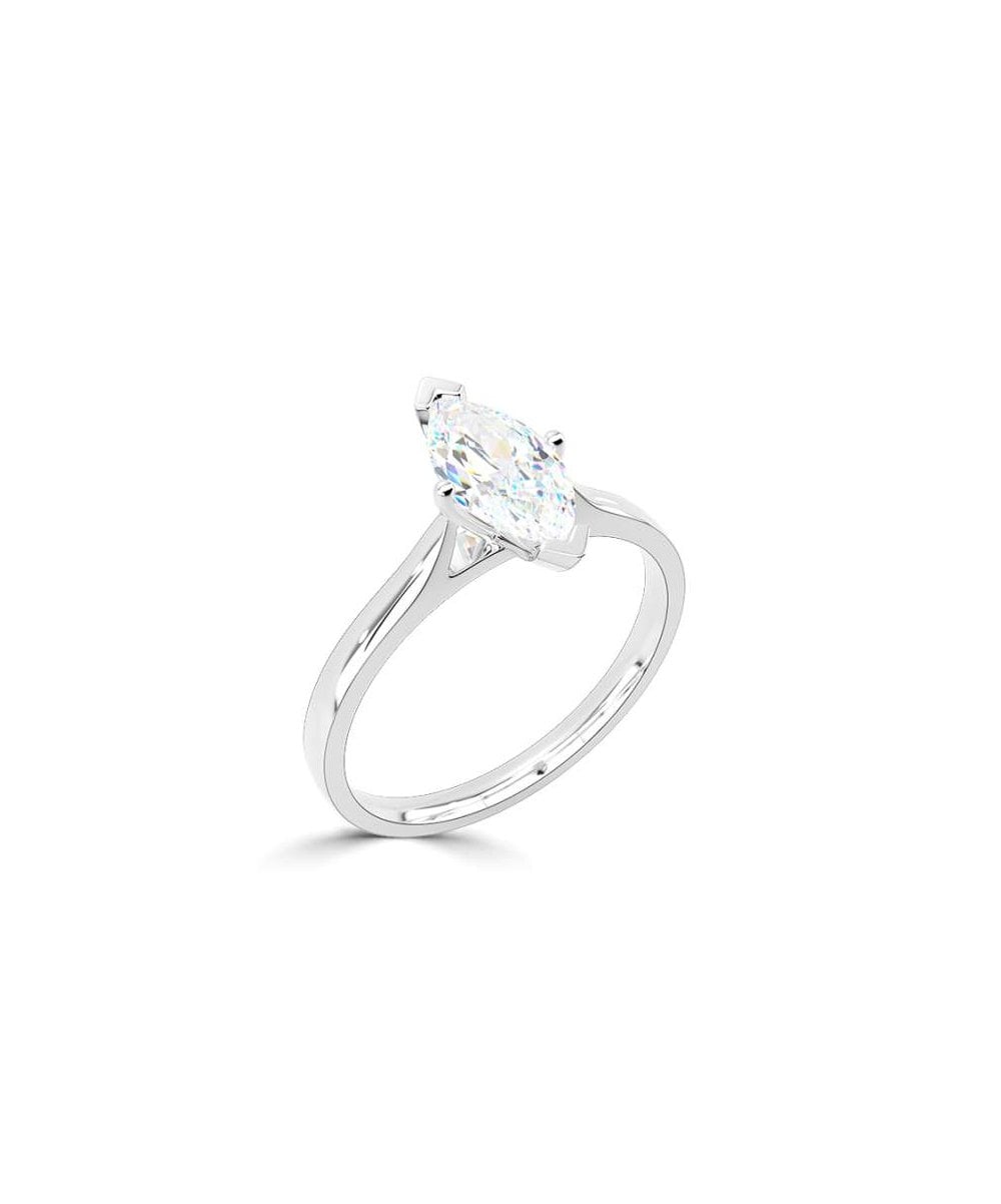 Lab Grown Diamond Solitaire Engagement Ring - Marquise