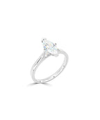 Lab Grown Diamond Solitaire Engagement Ring - Marquise