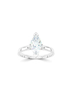 Lab Grown Diamond Solitaire Engagement Ring - Marquise