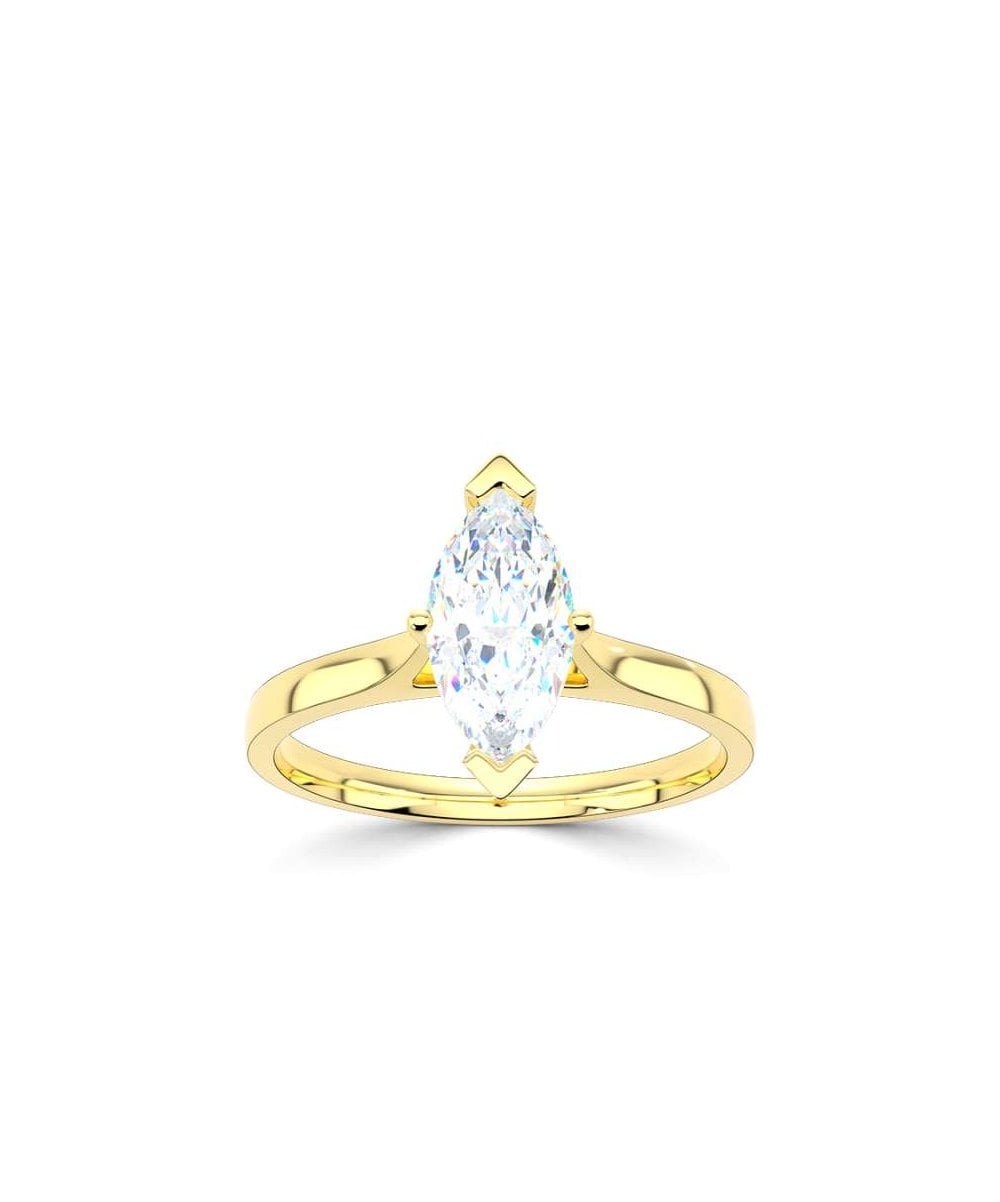 Lab Grown Diamond Solitaire Engagement Ring - Marquise