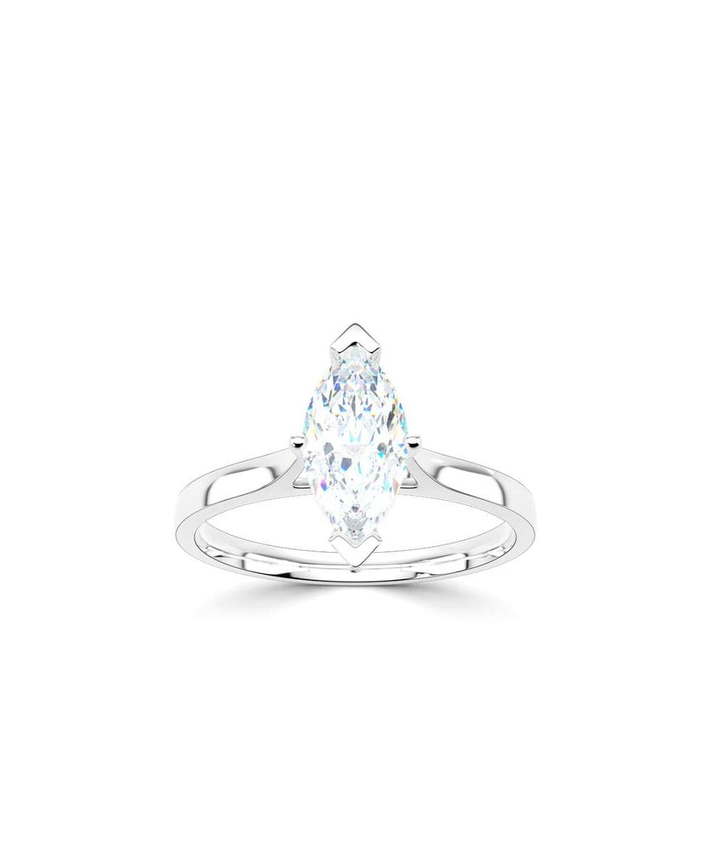 Lab Grown Diamond Solitaire Engagement Ring - Marquise