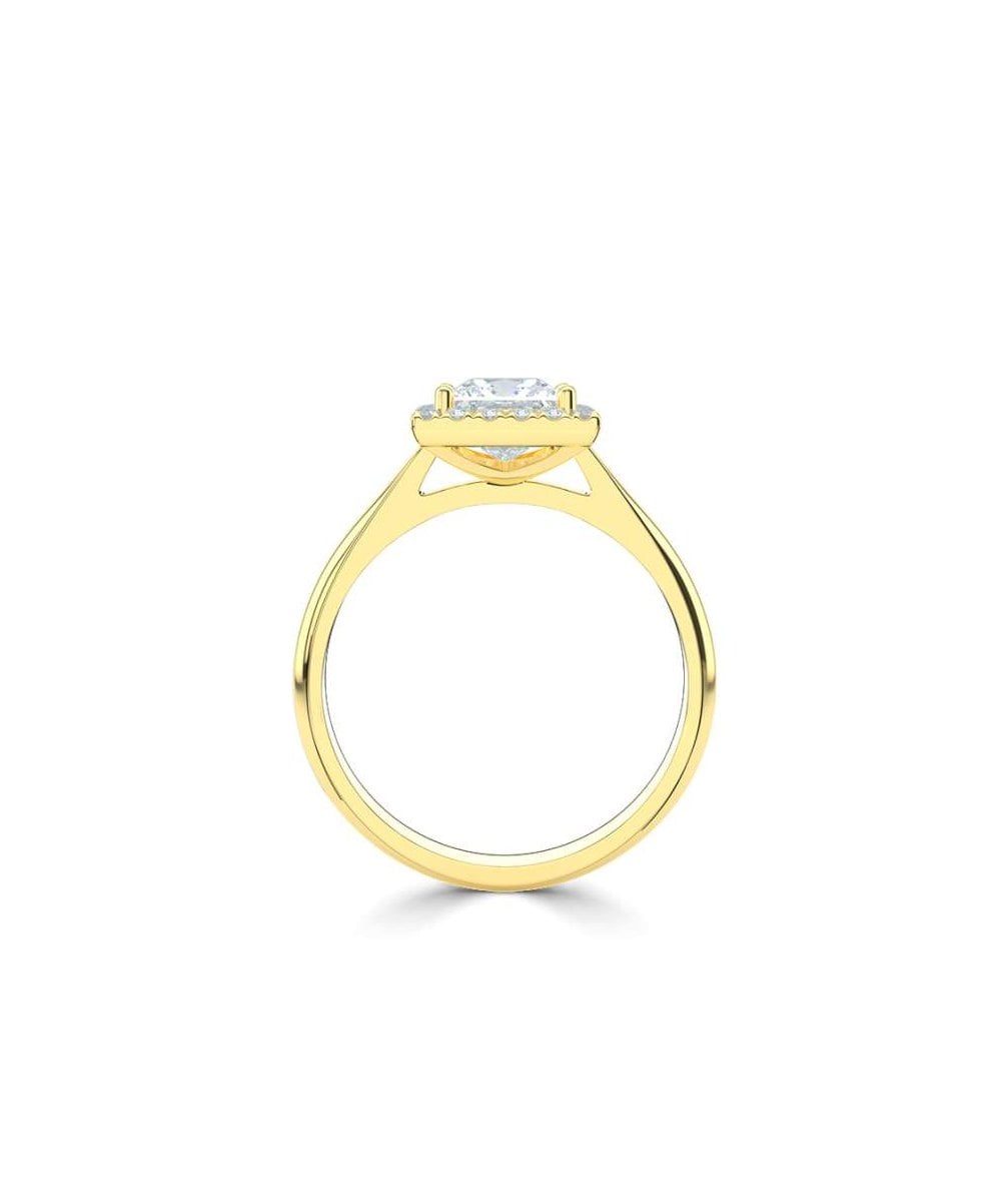 Lab Grown Diamond Halo Engagement Ring - Princess Cut