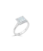 Lab Grown Diamond Halo Engagement Ring - Princess Cut