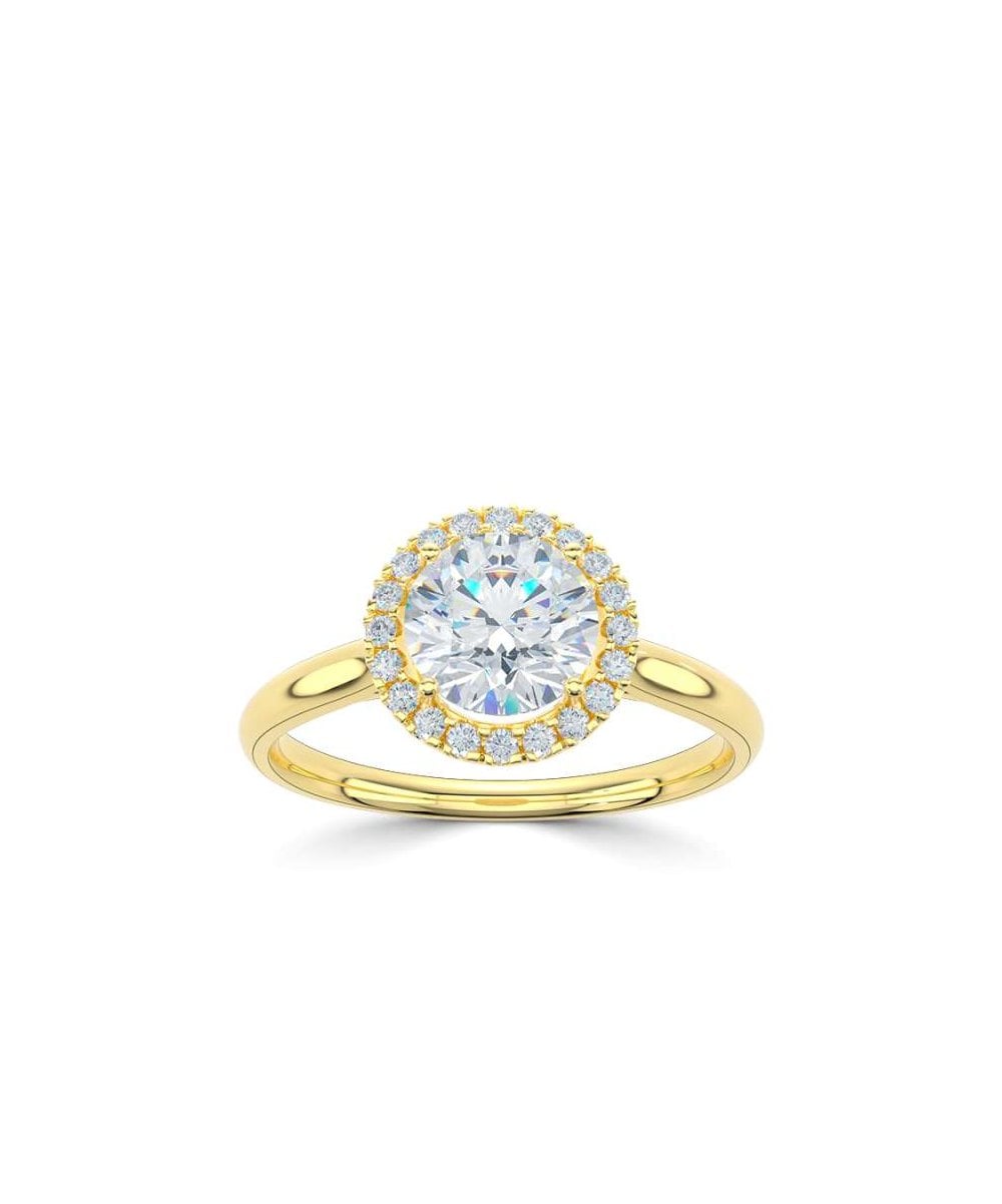 Lab Grown Diamond Halo Engagement Ring - Round