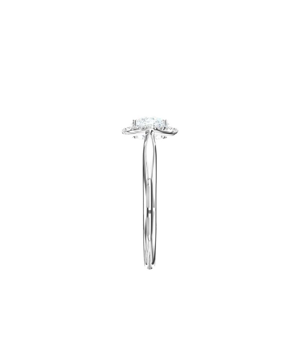 Lab Grown Diamond Halo Engagement Ring - Round