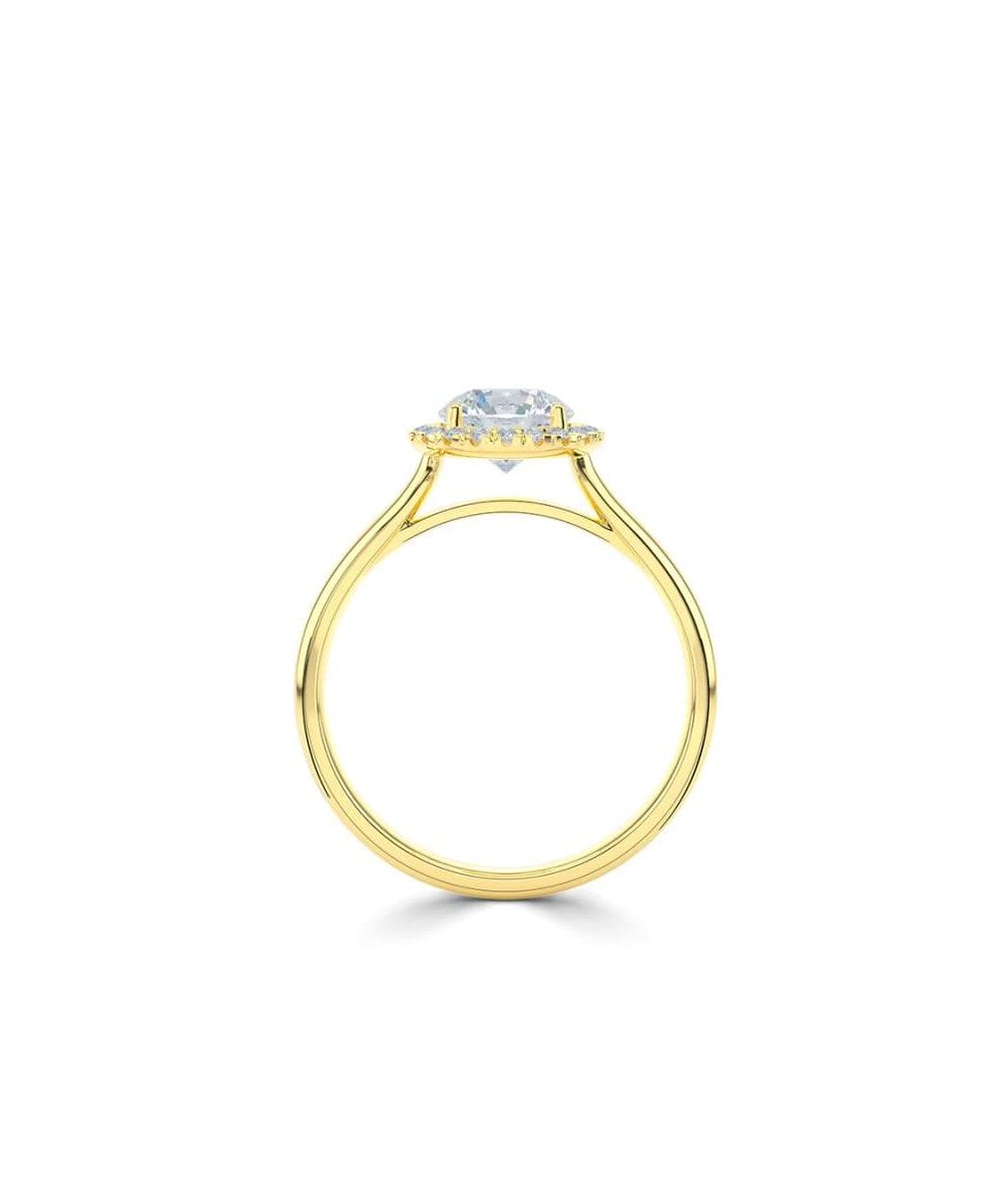 Lab Grown Diamond Halo Engagement Ring - Round