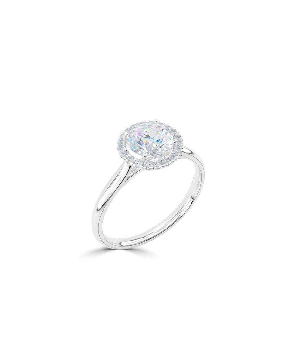 Lab Grown Diamond Halo Engagement Ring - Round