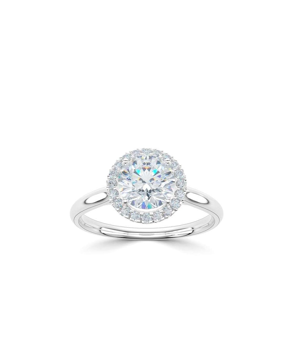 Lab Grown Diamond Halo Engagement Ring - Round